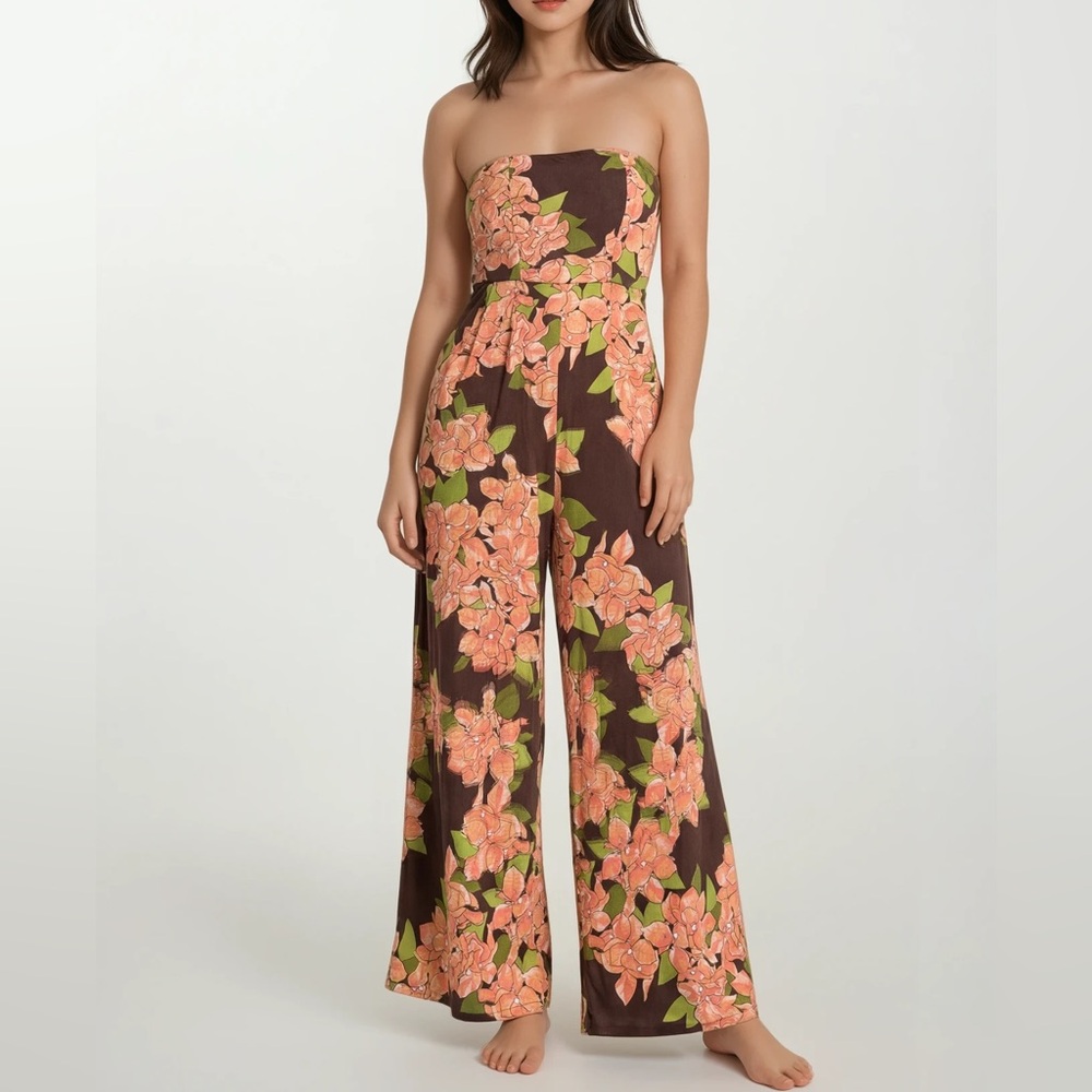 Fighting Eel Strapless Jumpsuit Bougainvillea Small Jumper - Picture 3 of 6